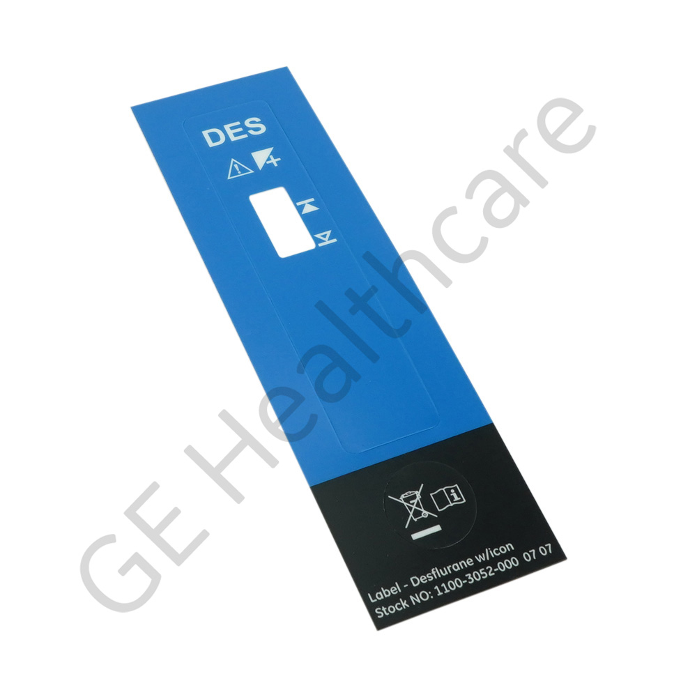 Sticker Label DESFLURANE with Icon Sticker Label DESFLURANE with Icon