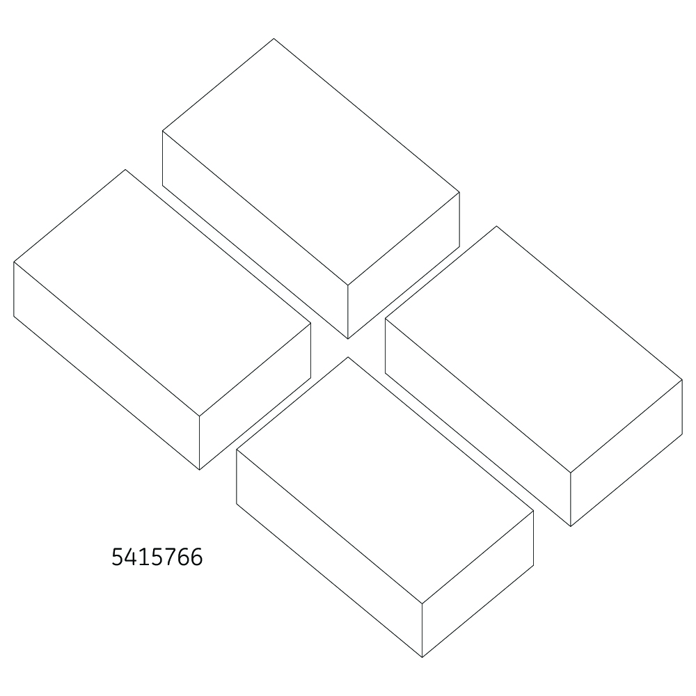 MR Patient Positioning Pad, rectangular shape, 5 in (L) x 3 in (W) x 0.88 in (H) MR Patient Positioning Pad, rectangular shape, 5 in (L) x 3 in (W) x 0.88 in (H)
