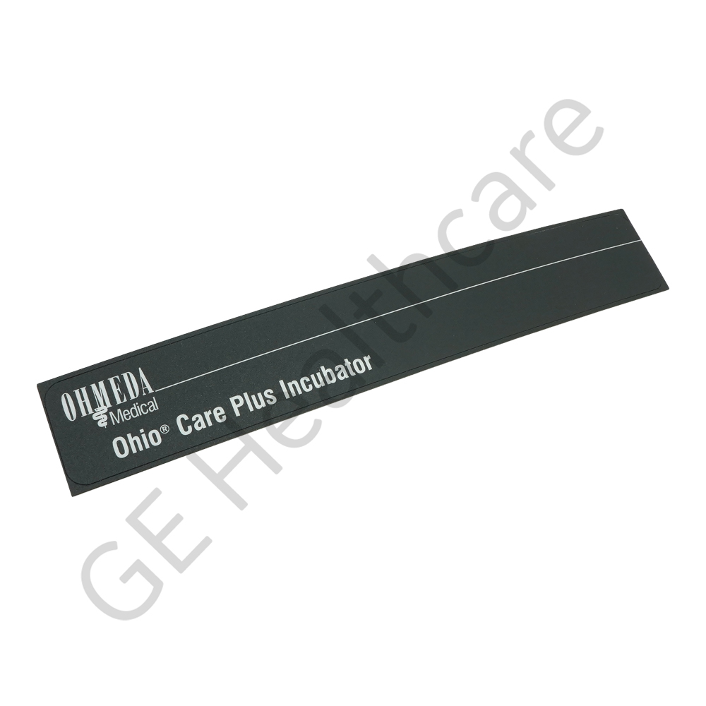 Label for Datex Ohmeda Care Plus Incubator Label for Datex Ohmeda Care Plus Incubator